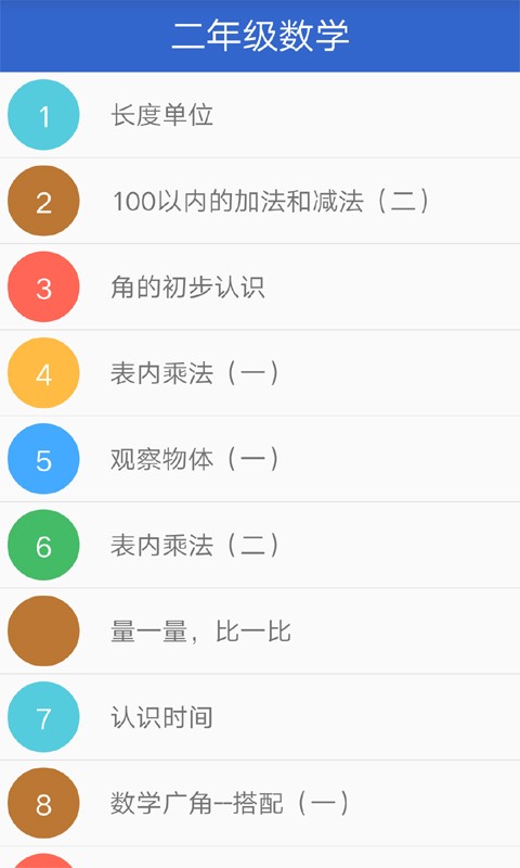 小学二年级数学上册