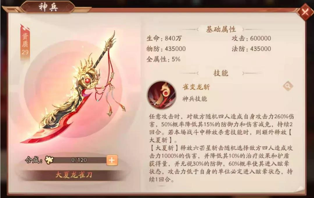 少年三国志2大夏龙雀刀好用吗