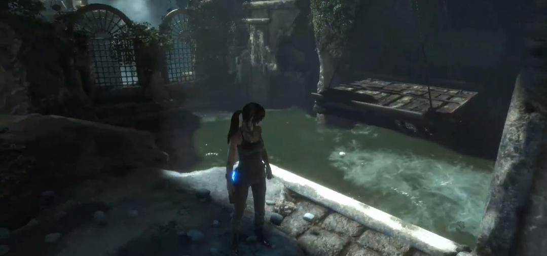 古墓丽影那个水闸门怎么过