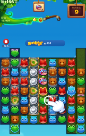 开心消消乐隐藏关166关怎么过