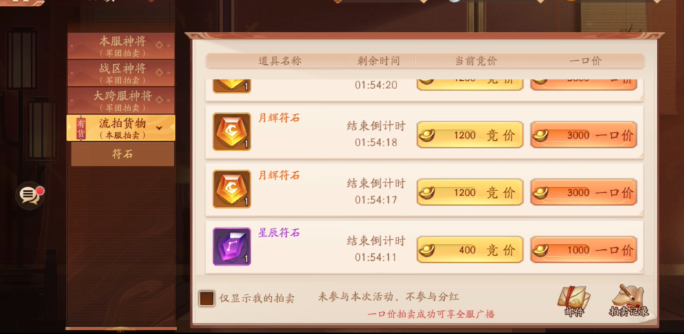 少年三国志2拍卖买什么