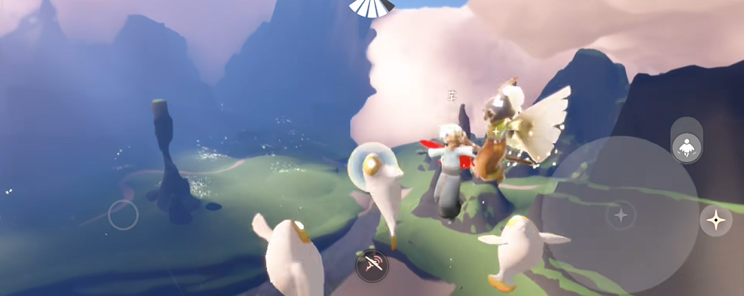 光遇怎么双人往下飞