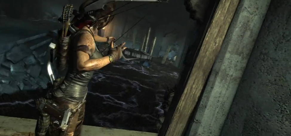 古墓丽影怎么过带电的水